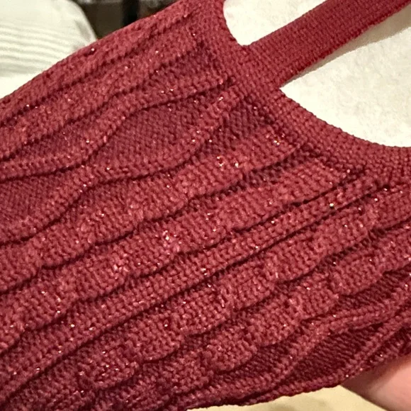 NEW! Vivaia Bordeaux metallic cable flats. 40.5 - Picture 5 of 5